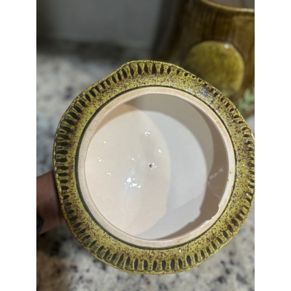 Vintage Ceramic Mushroom Cookie Jar Apothecary Jar Whimsical Woodland Decor - Picture 8 of 12